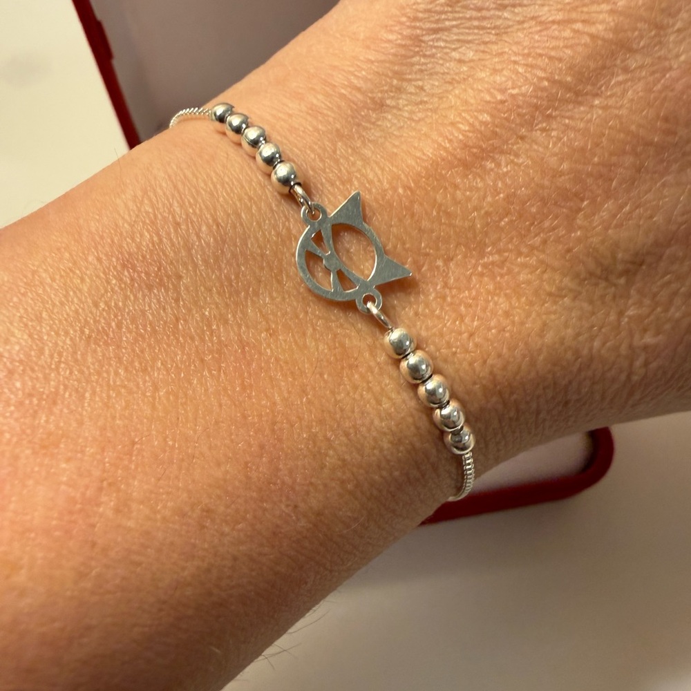 Peruvian Silver Cat Bracelet | Adjustable Bolo | NWOT
